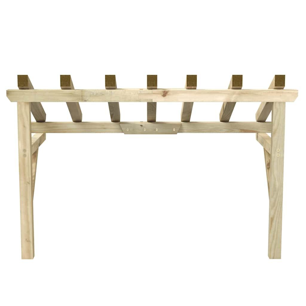 Pérgola de puerta madera maciza de pino 200x100x100 cm