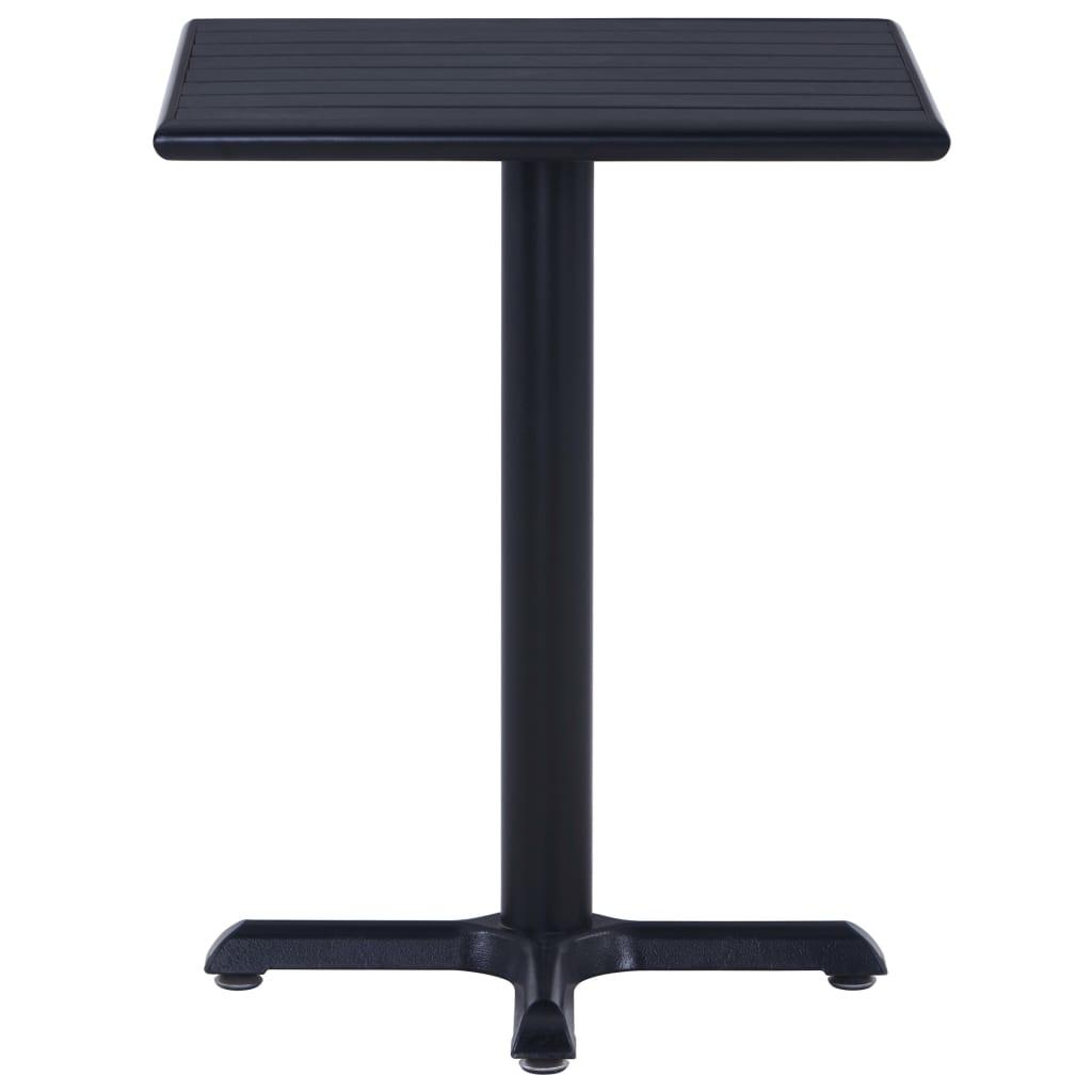 Mesa de jardín negra 60x60x75 cm