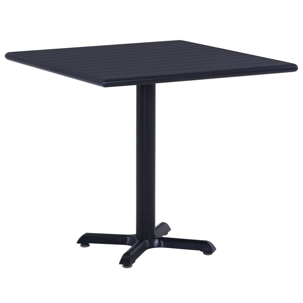 Mesa de jardín negra 60x60x75 cm