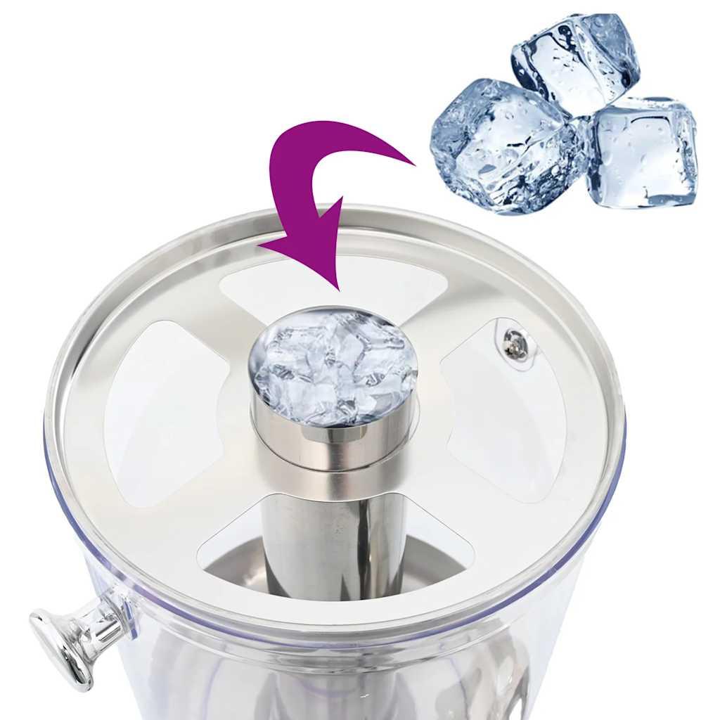 Dispensador de zumo doble acero inoxidable 2 x 8 L