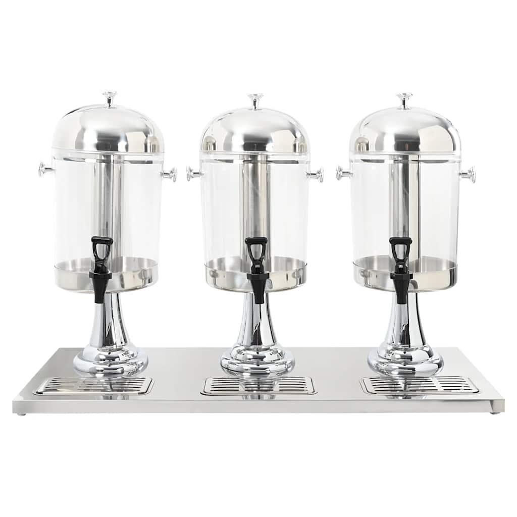 Dispensador de zumo triple acero inoxidable 3 x 8 L