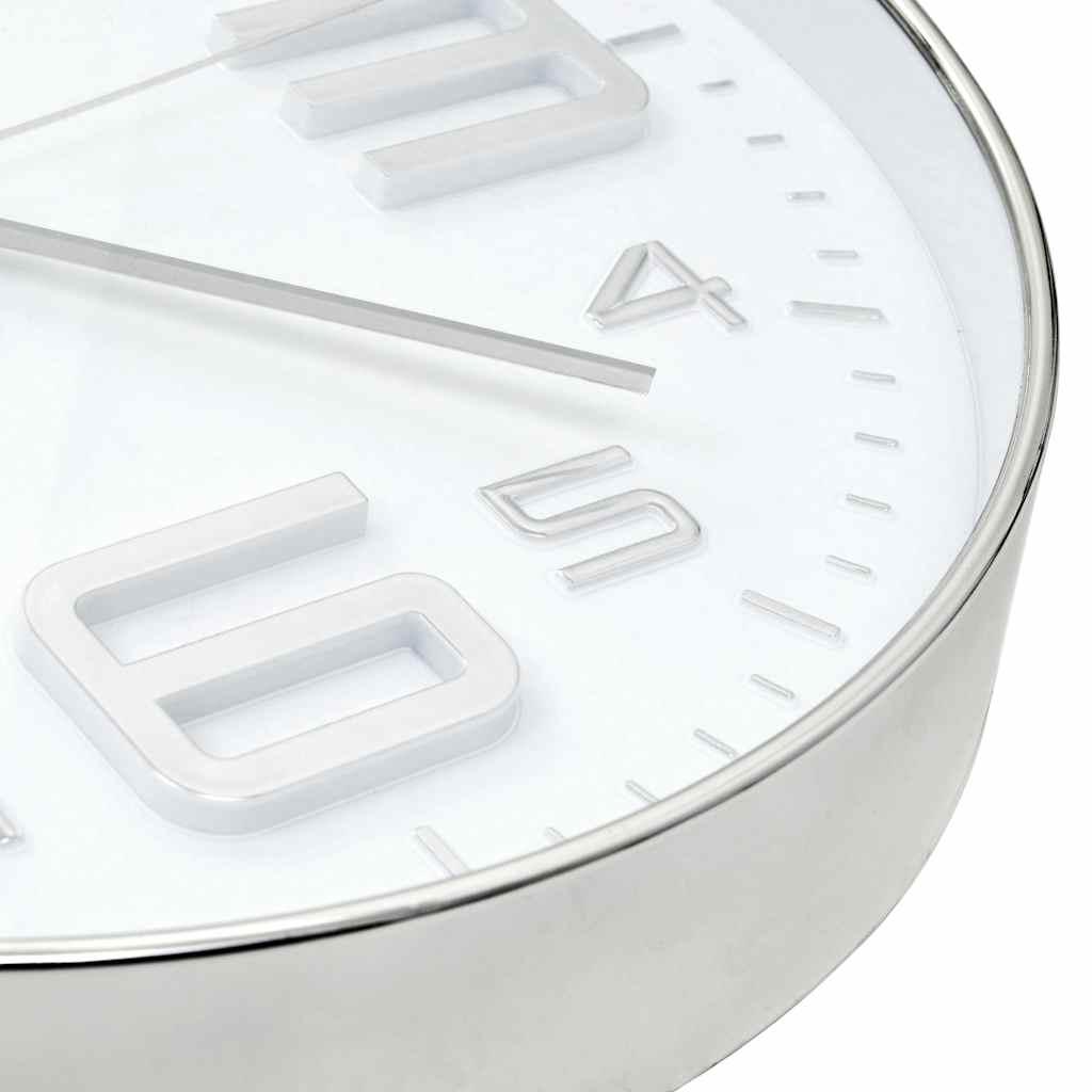 Reloj de pared 30 cm plateado