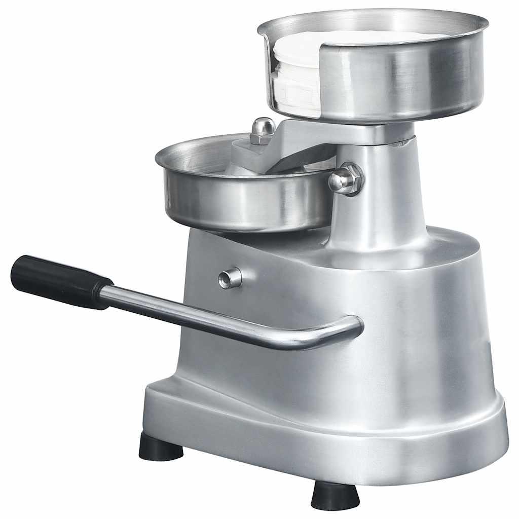 Prensa de hamburguesas y 500 papeles para separar aluminio 10cm