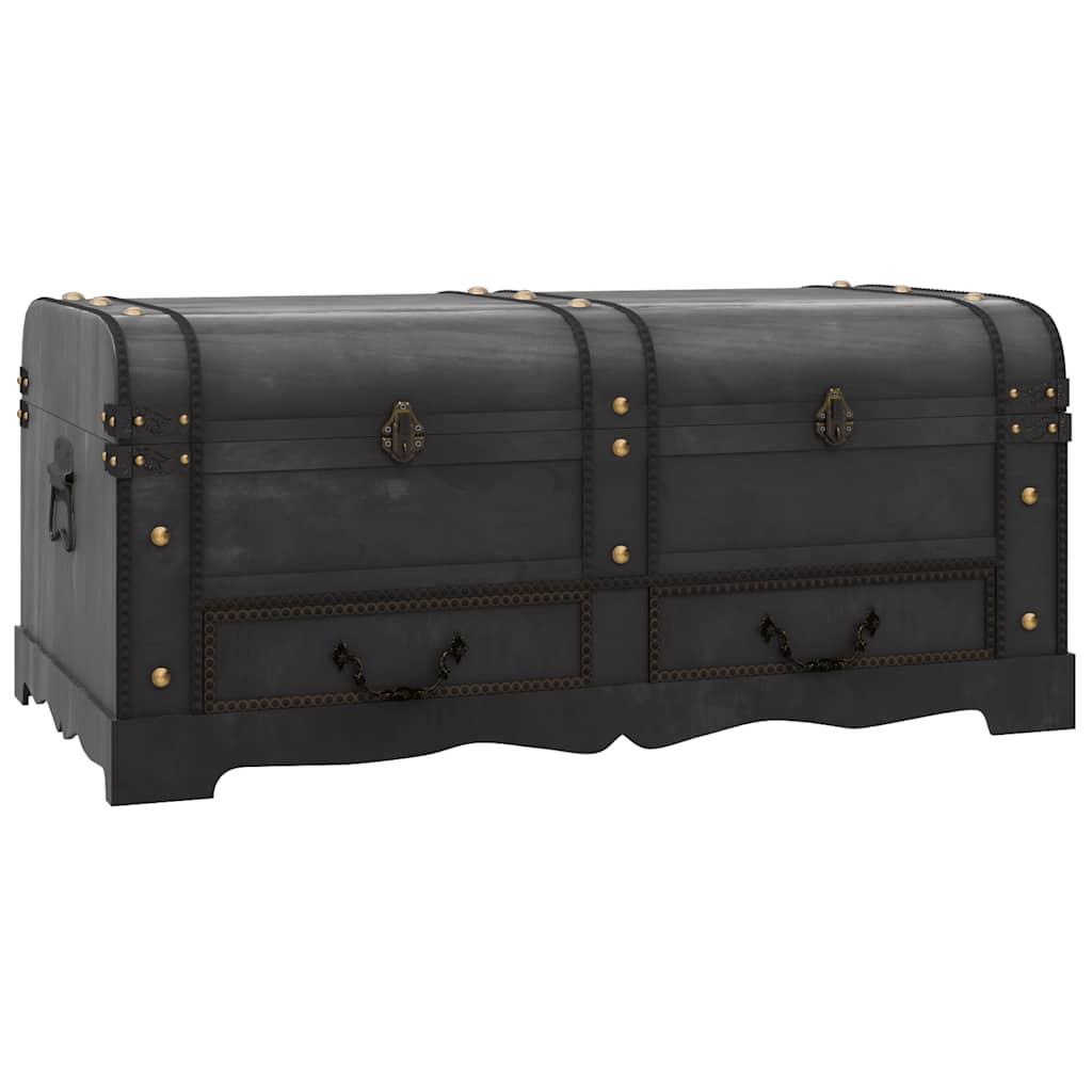 Baúl de almacenaje madera grande negro