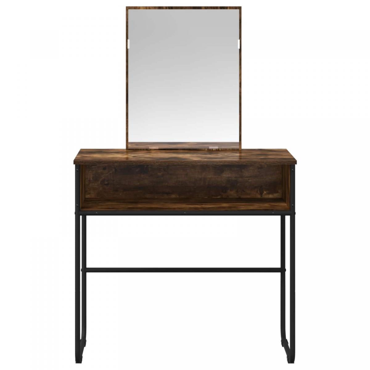 Mesa Tocador con estante Roble Ahumado 81 x 40 x 131 cm