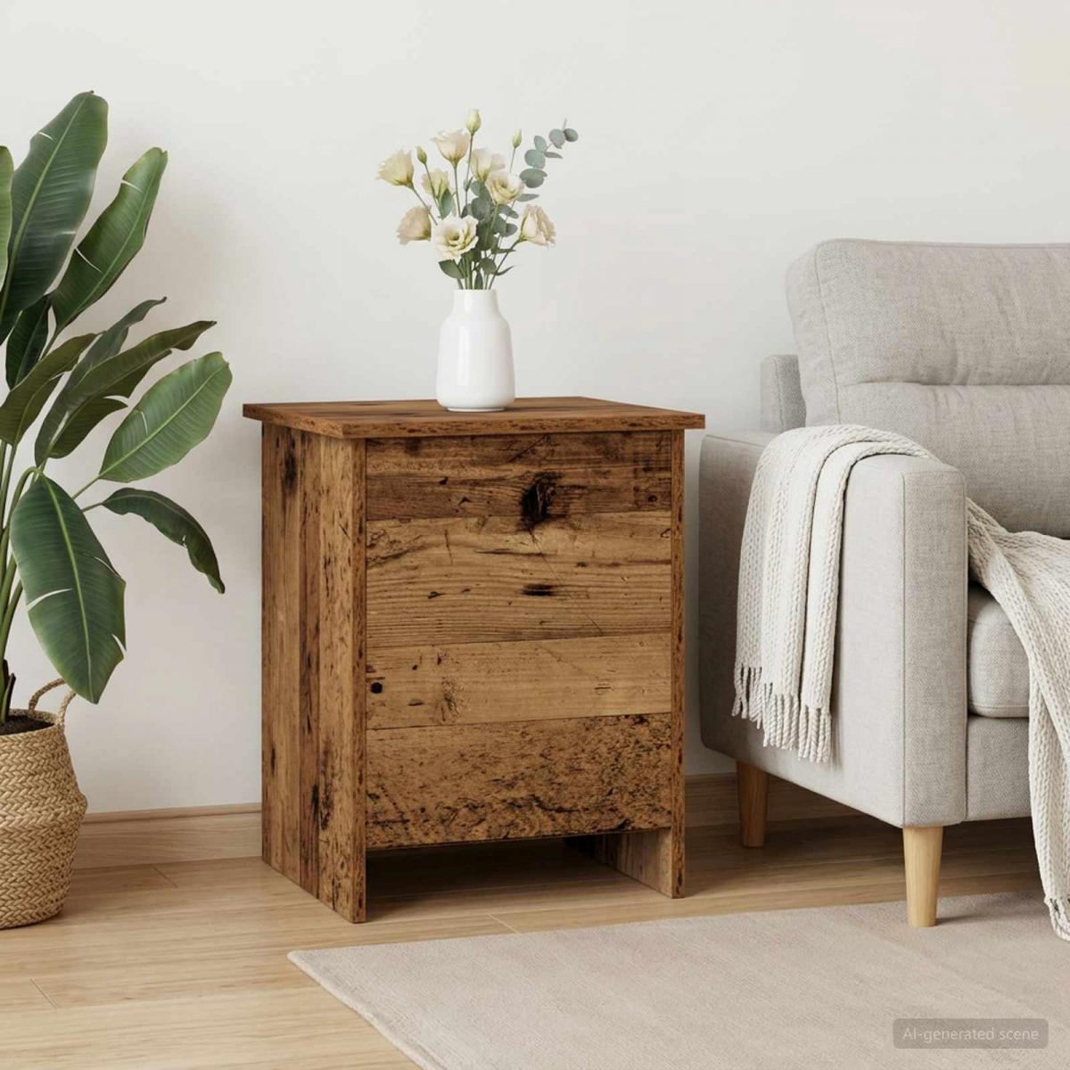 Baúl de almacenamiento Madera envejecida