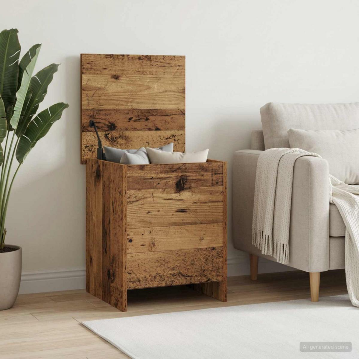 Baúl de almacenamiento Madera envejecida