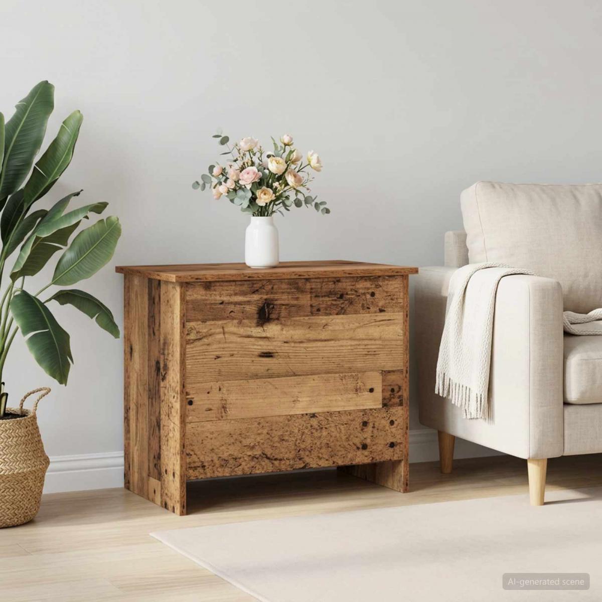 Baúl de almacenamiento Madera envejecida