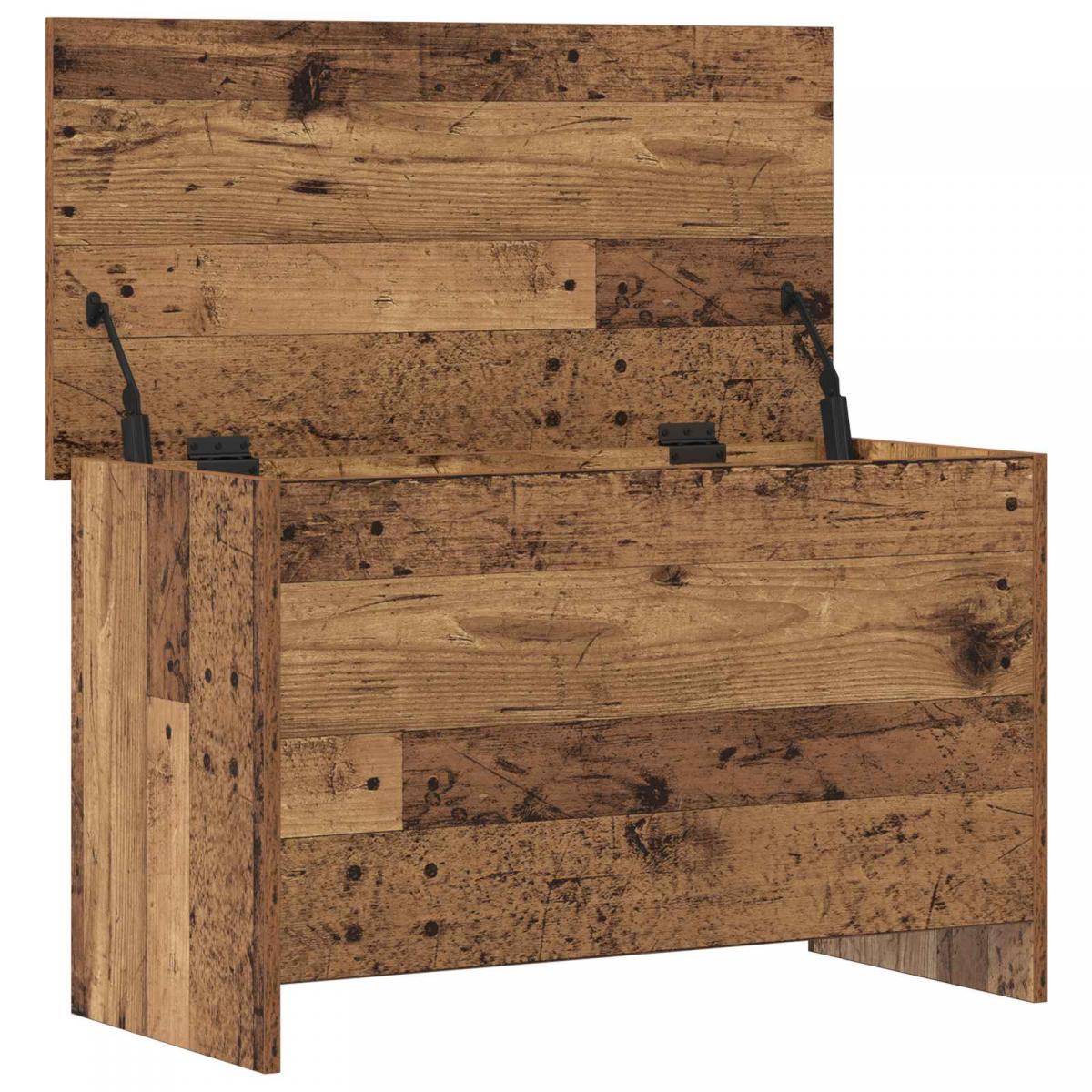 Baúl de almacenamiento Madera envejecida