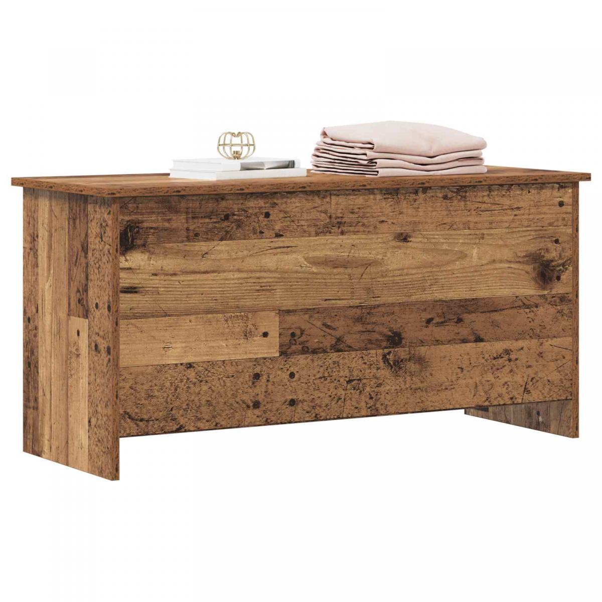 Baúl de almacenamiento Madera envejecida