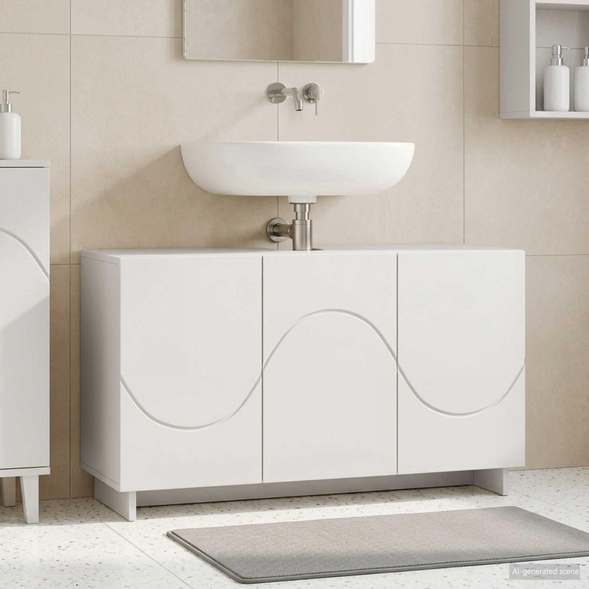 Armario de baño madera de ingeniería roble artisan 30x30x100 cm