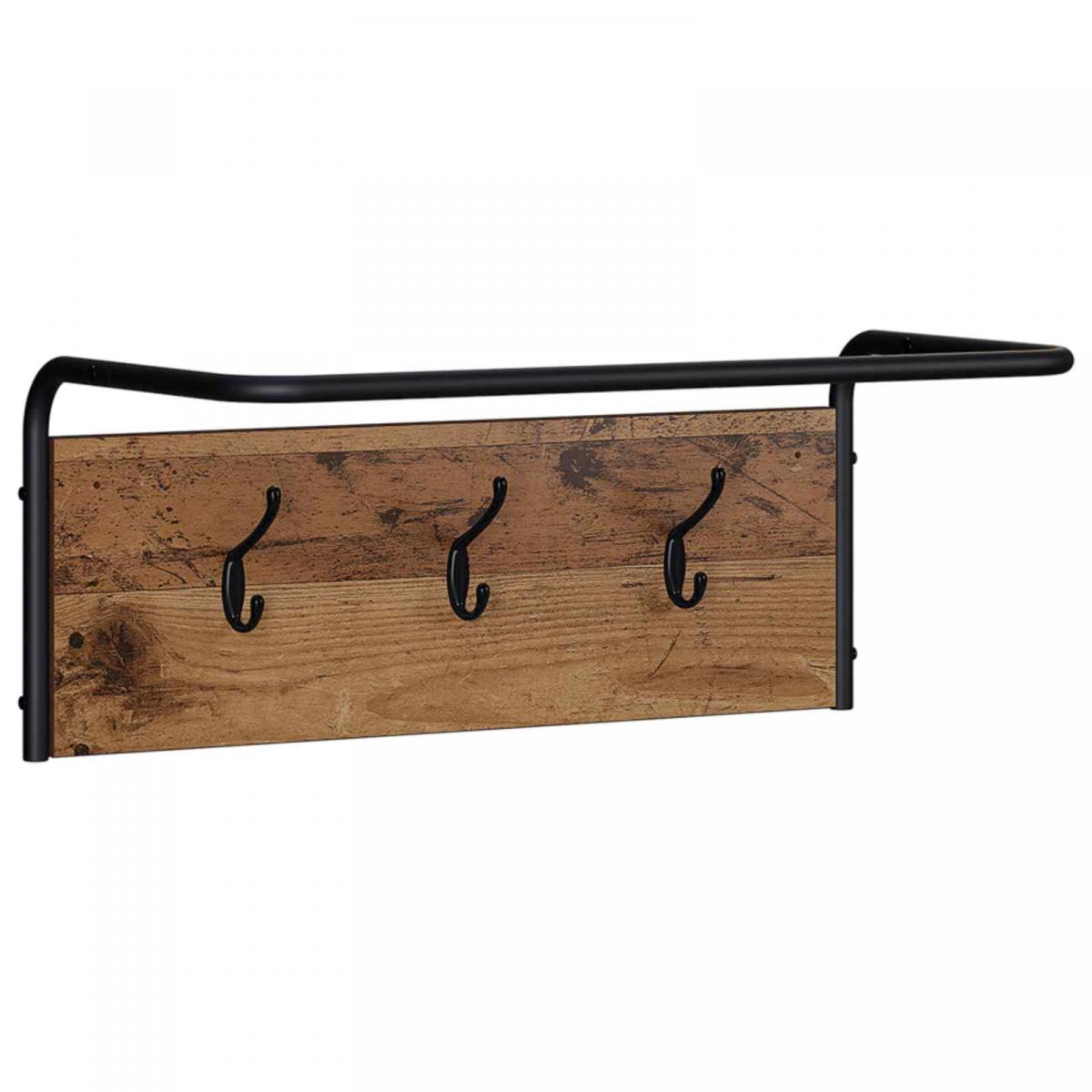 Perchero Madera envejecida 60 x 30 x 25 cm Madera de ingeniería