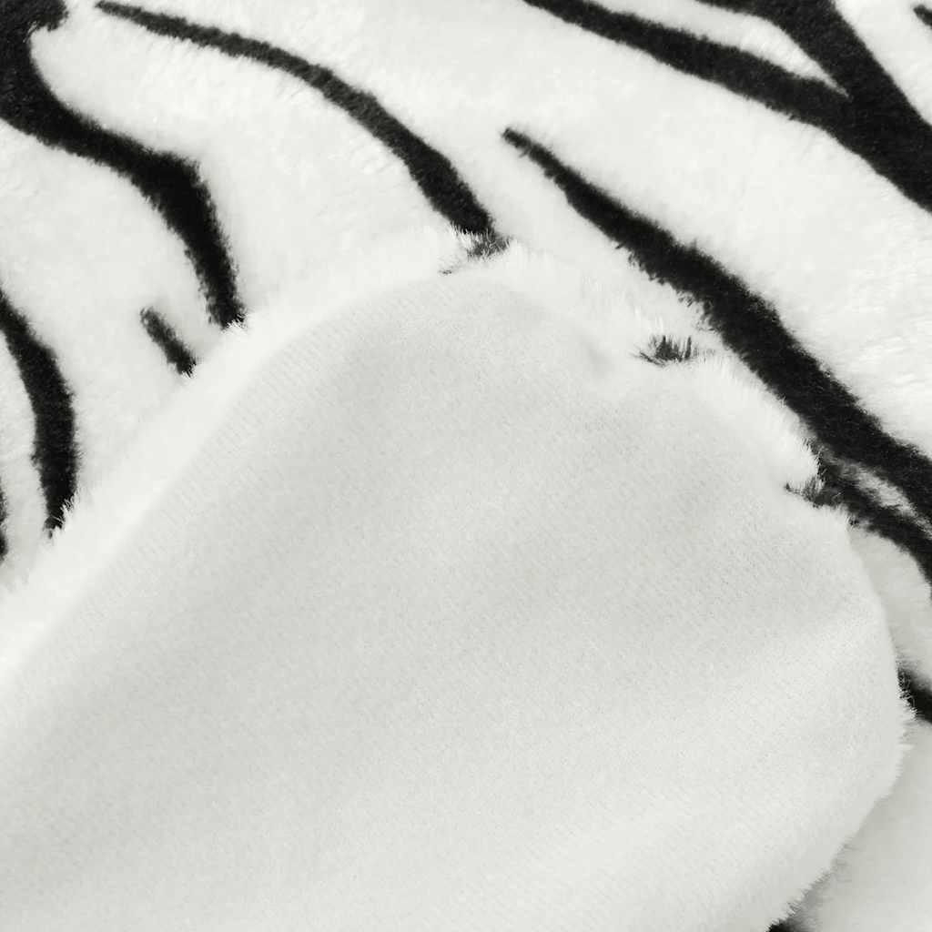 Alfombra afelpada de tigre 144 cm blanca