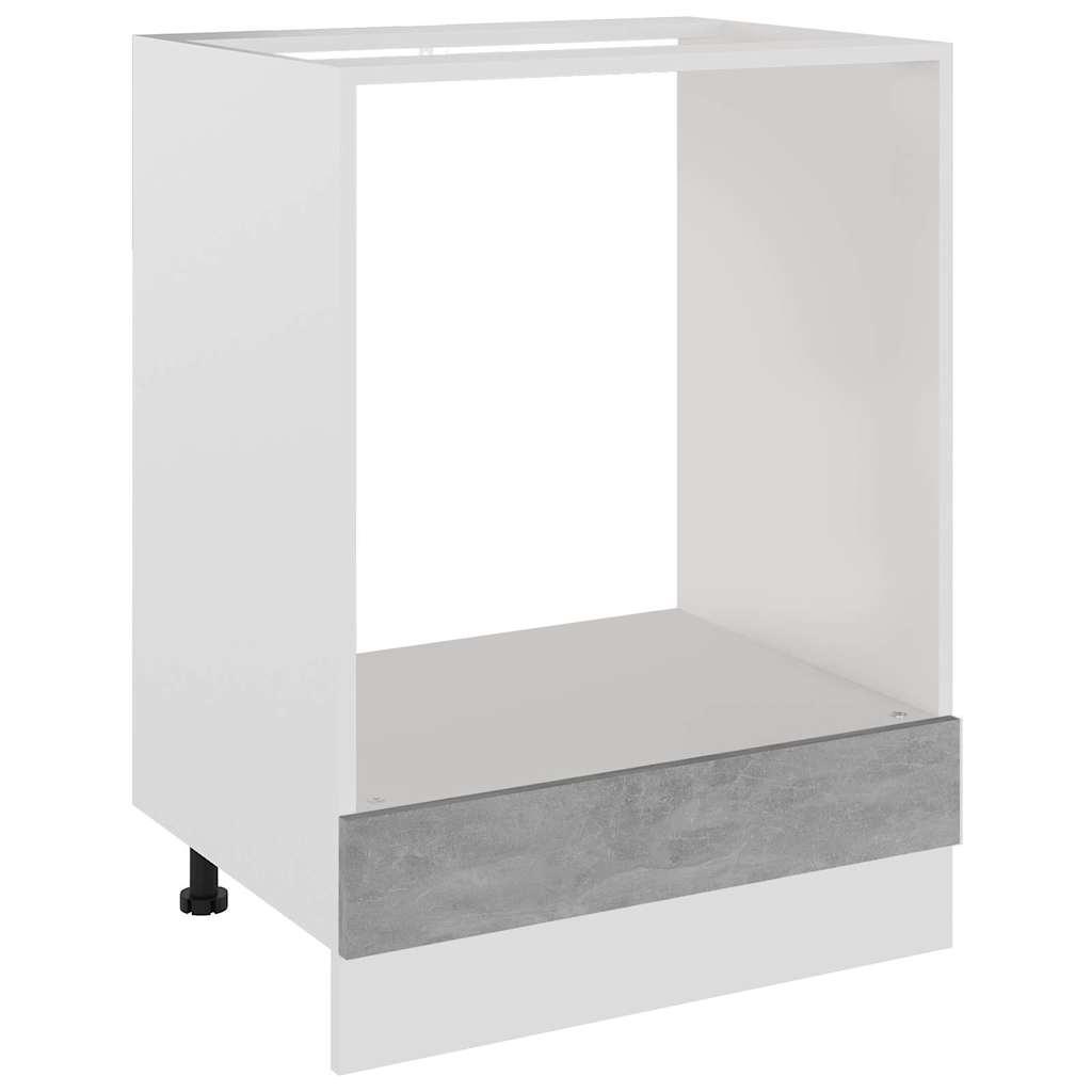 Mueble para horno "Riga" gris hormigón 60x46x81,5 cm madera de ingeniería