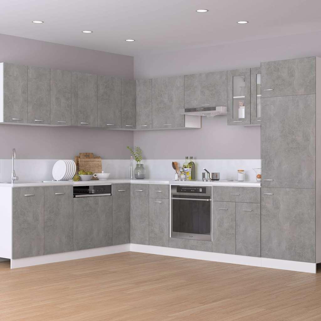 Mueble para horno "Riga" gris hormigón 60x46x81,5 cm madera de ingeniería