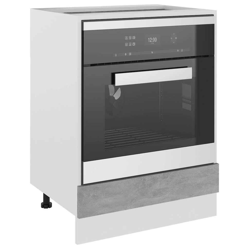 Mueble para horno "Riga" gris hormigón 60x46x81,5 cm madera de ingeniería