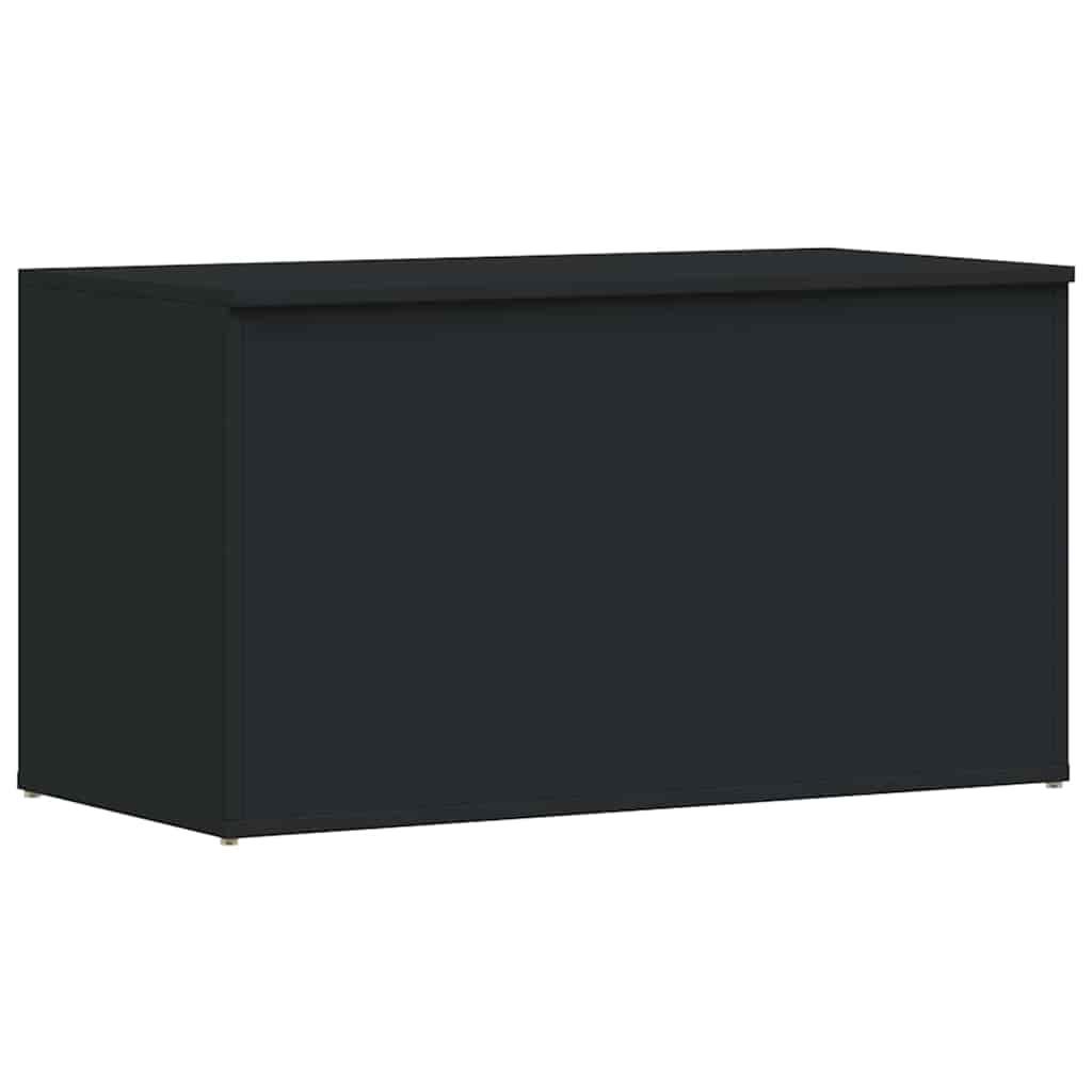 Baúl de almacenamiento madera contrachapada blanco 84x42x46 cm