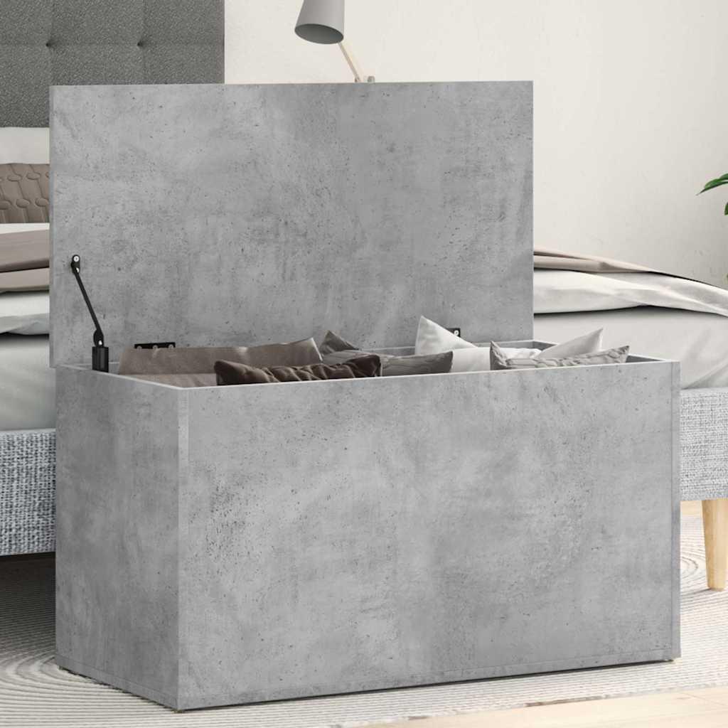 Baúl almacenaje madera contrachapada gris hormigón