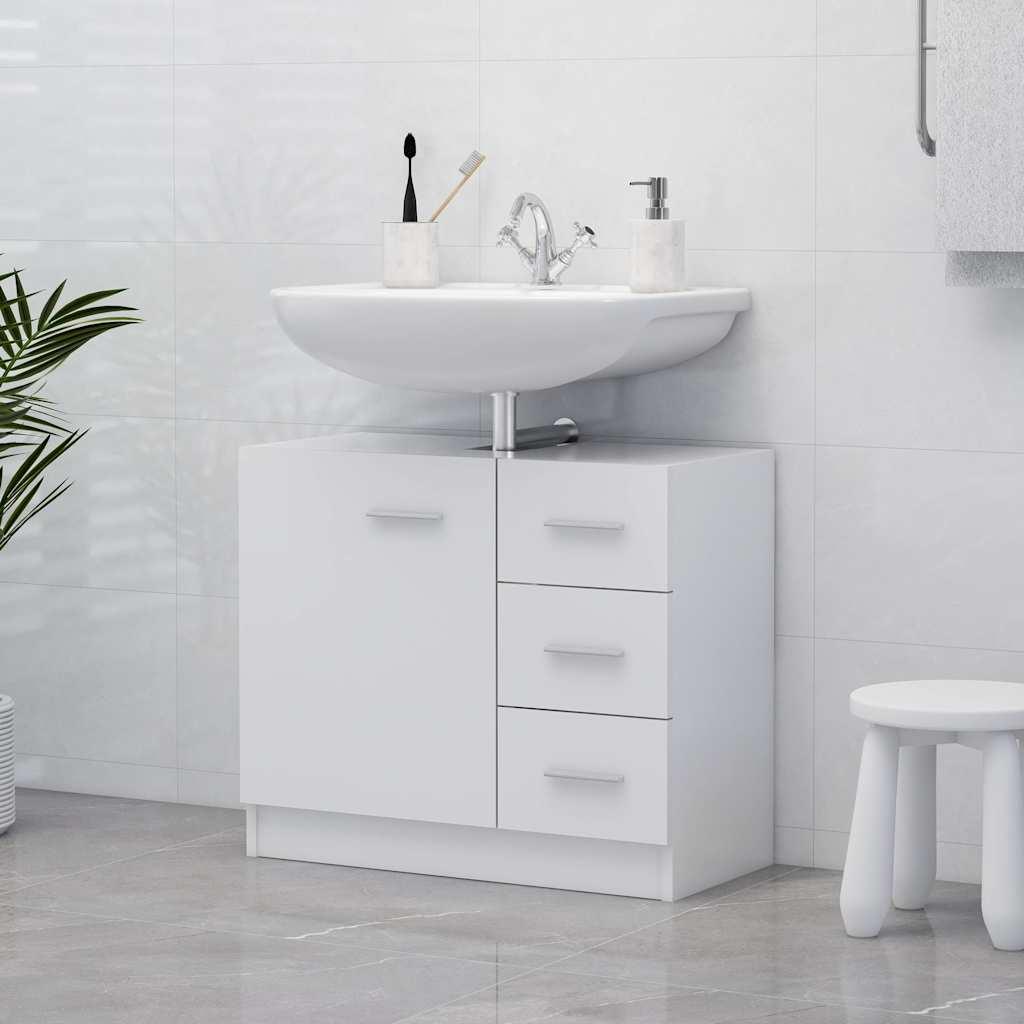 Armario para lavabo madera contrachapada gris Sonoma 63x30x54cm
