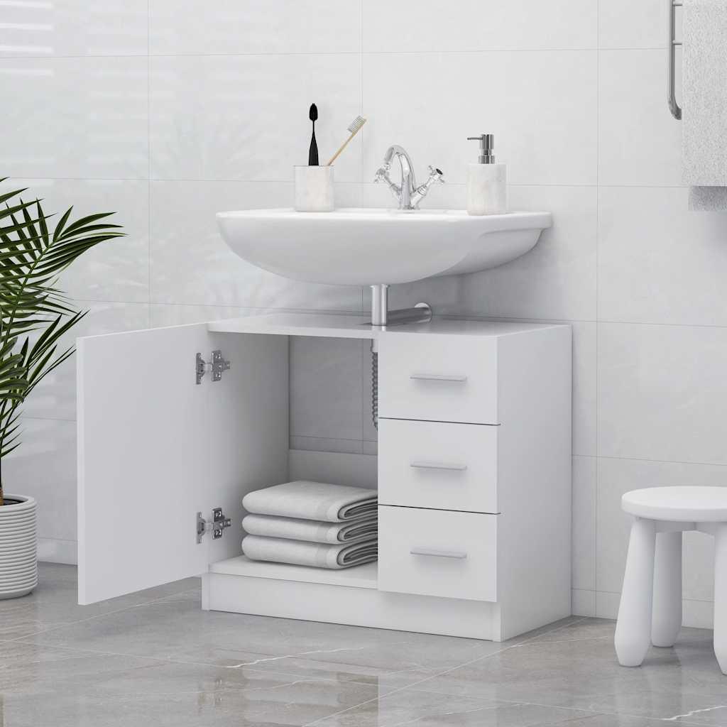 Armario para lavabo madera contrachapada gris Sonoma 63x30x54cm