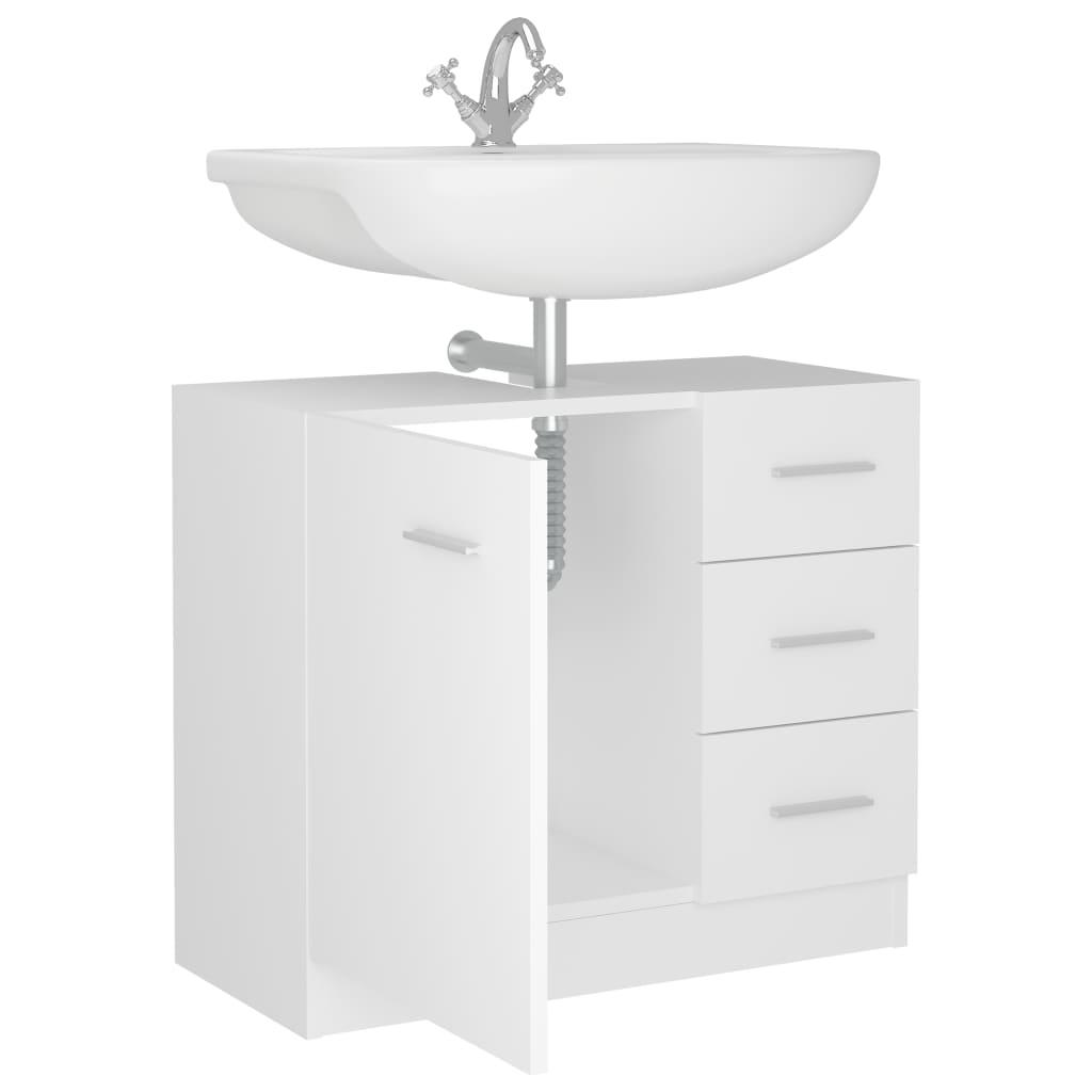 Armario para lavabo madera contrachapada gris Sonoma 63x30x54cm