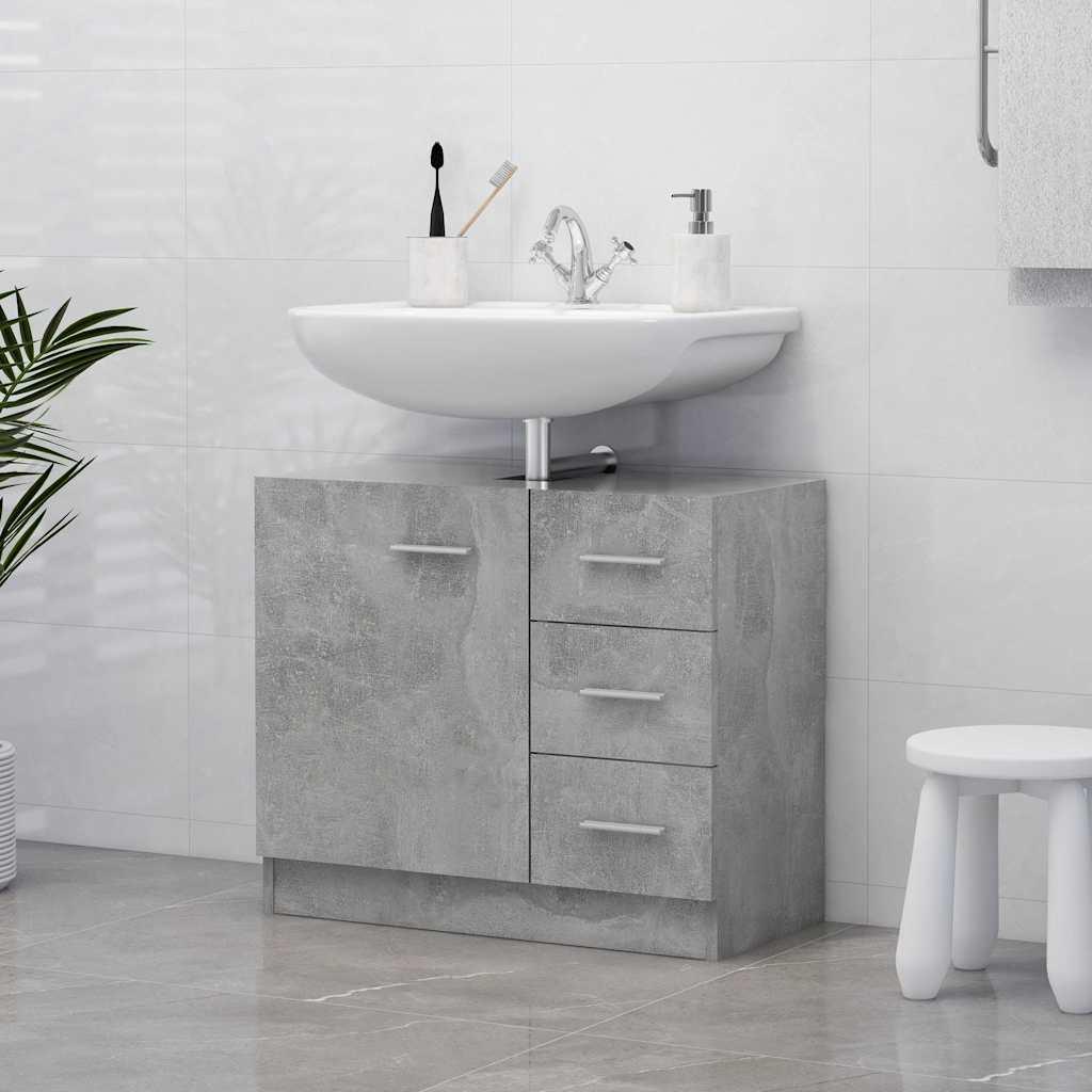 Armario para lavabo contrachapada gris hormigón