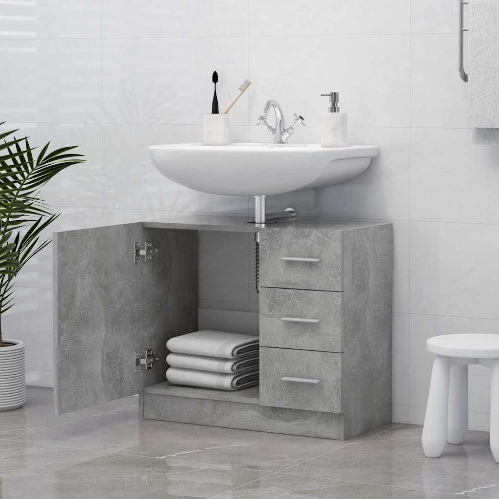 Armario para lavabo contrachapada gris hormigón