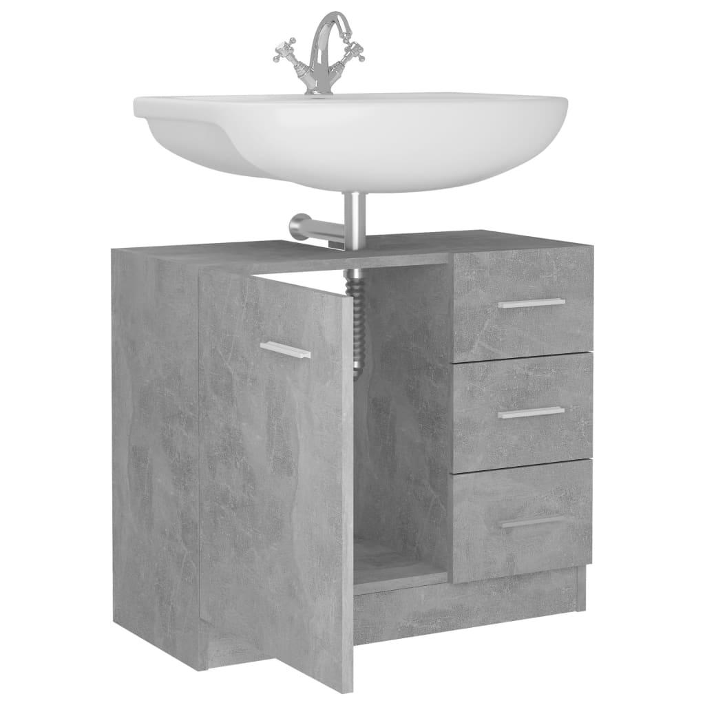 Armario para lavabo contrachapada gris hormigón