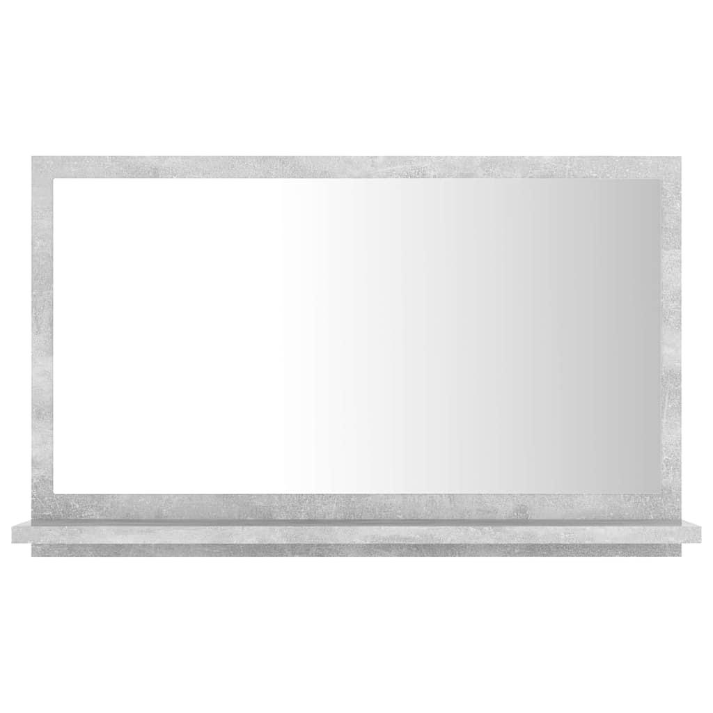 Espejo de baño madera contrachapada gris hormigón 40x10,5x37 cm