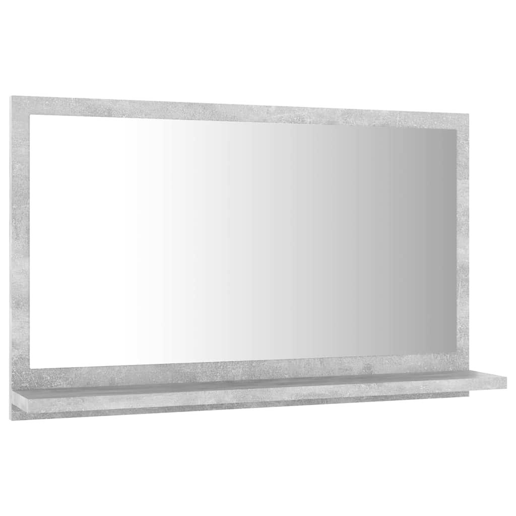 Espejo de baño madera contrachapada gris hormigón 40x10,5x37 cm