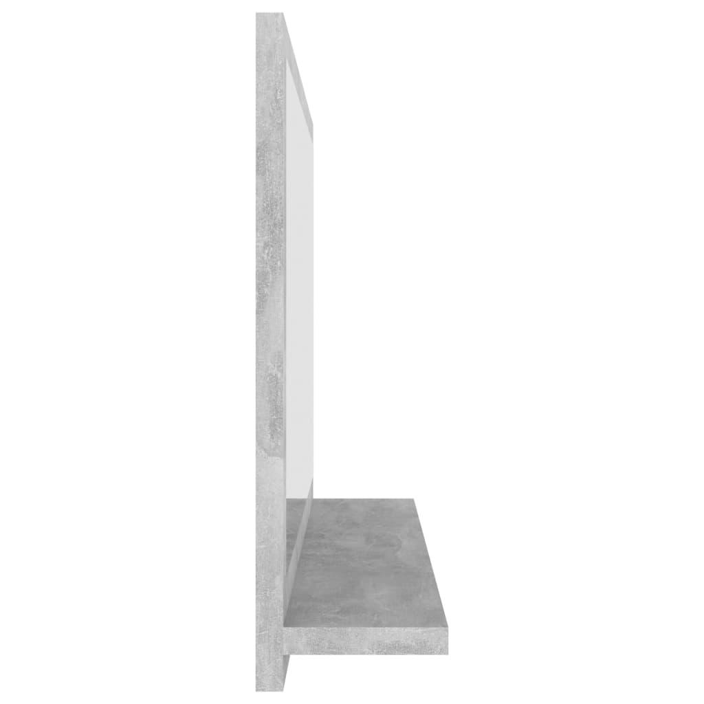 Espejo de baño madera contrachapada gris hormigón 40x10,5x37 cm