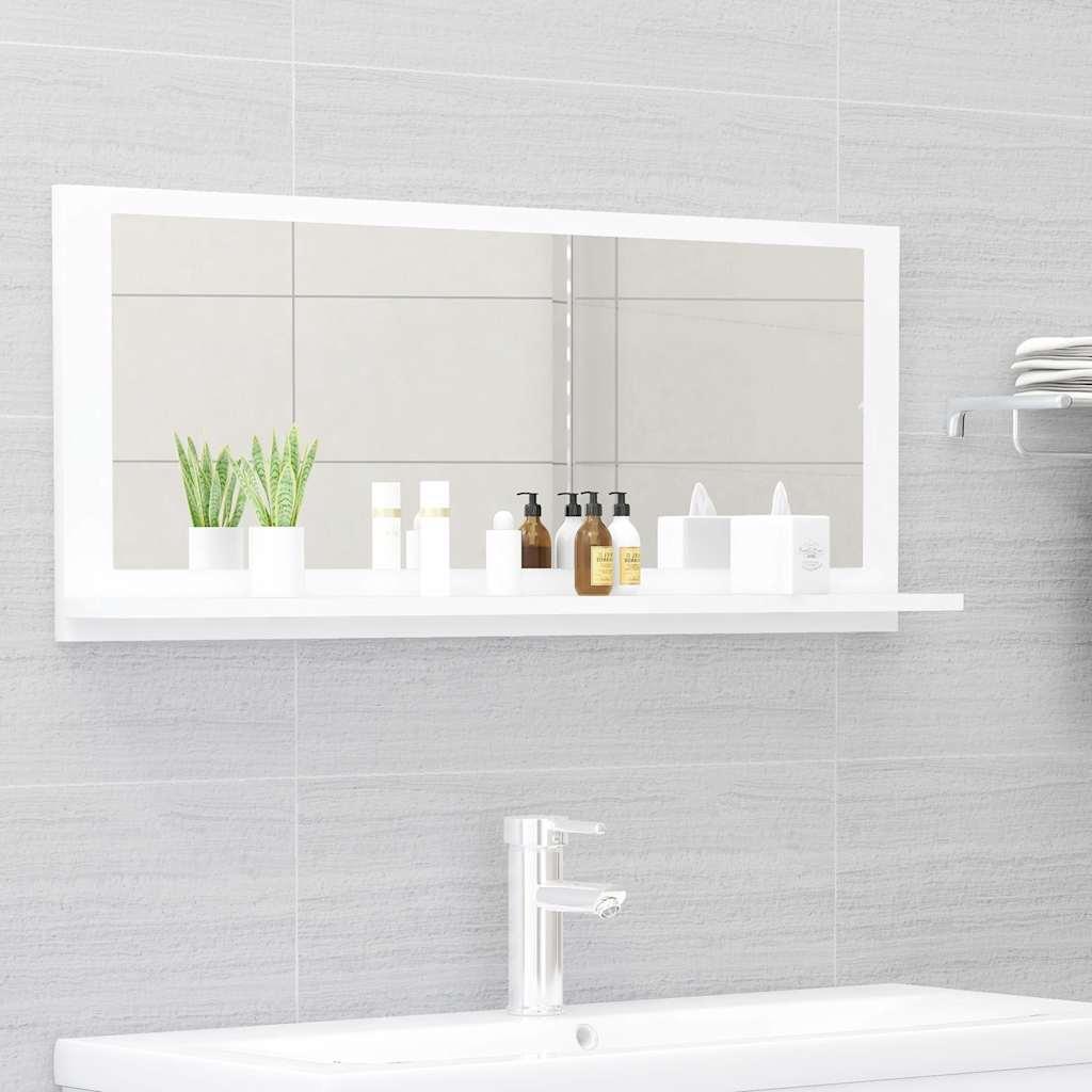Espejo de baño madera contrachapada roble ahumado 60x10,5x45 cm