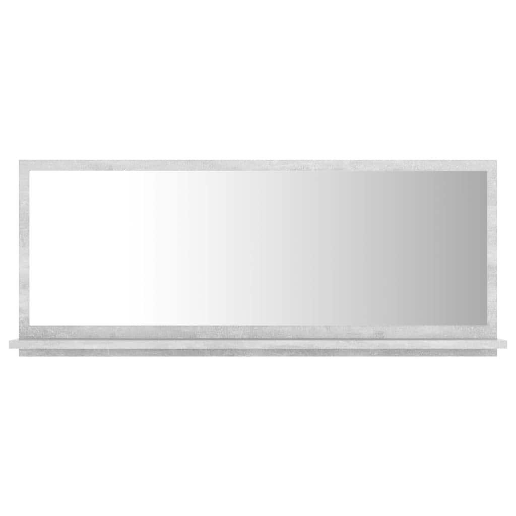 Espejo de baño madera contrachapada gris hormigón 40x10,5x37 cm