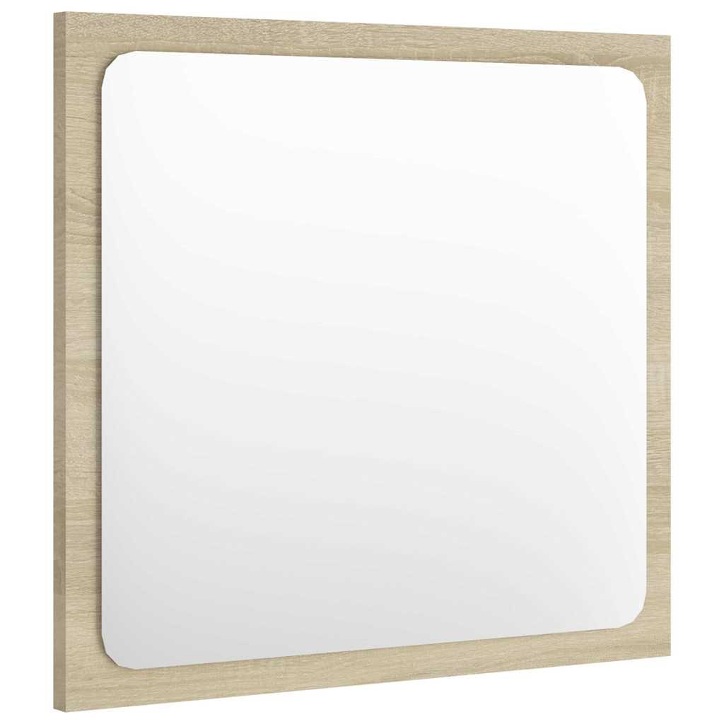 Espejo de baño madera contrachapada roble ahumado 60x10,5x45 cm