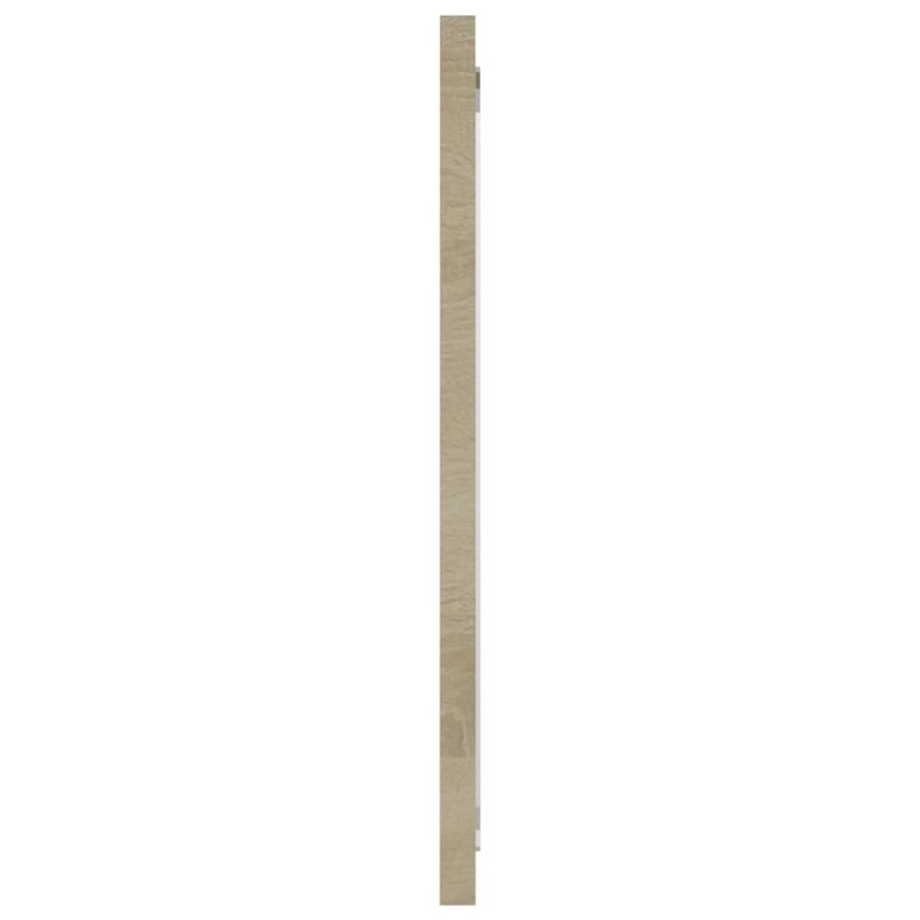 Espejo de baño madera contrachapada roble ahumado 60x10,5x45 cm