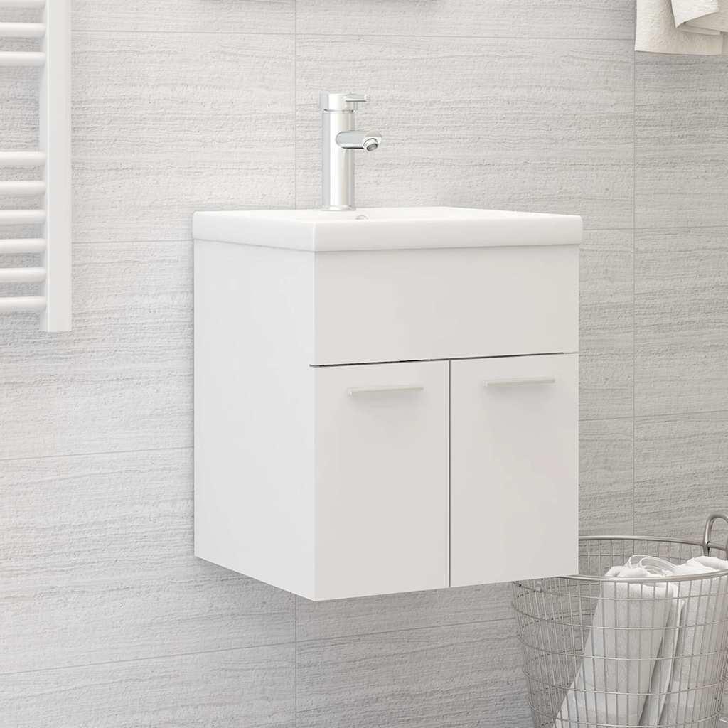 Armario para lavabo madera contrachapada gris Sonoma 63x30x54cm