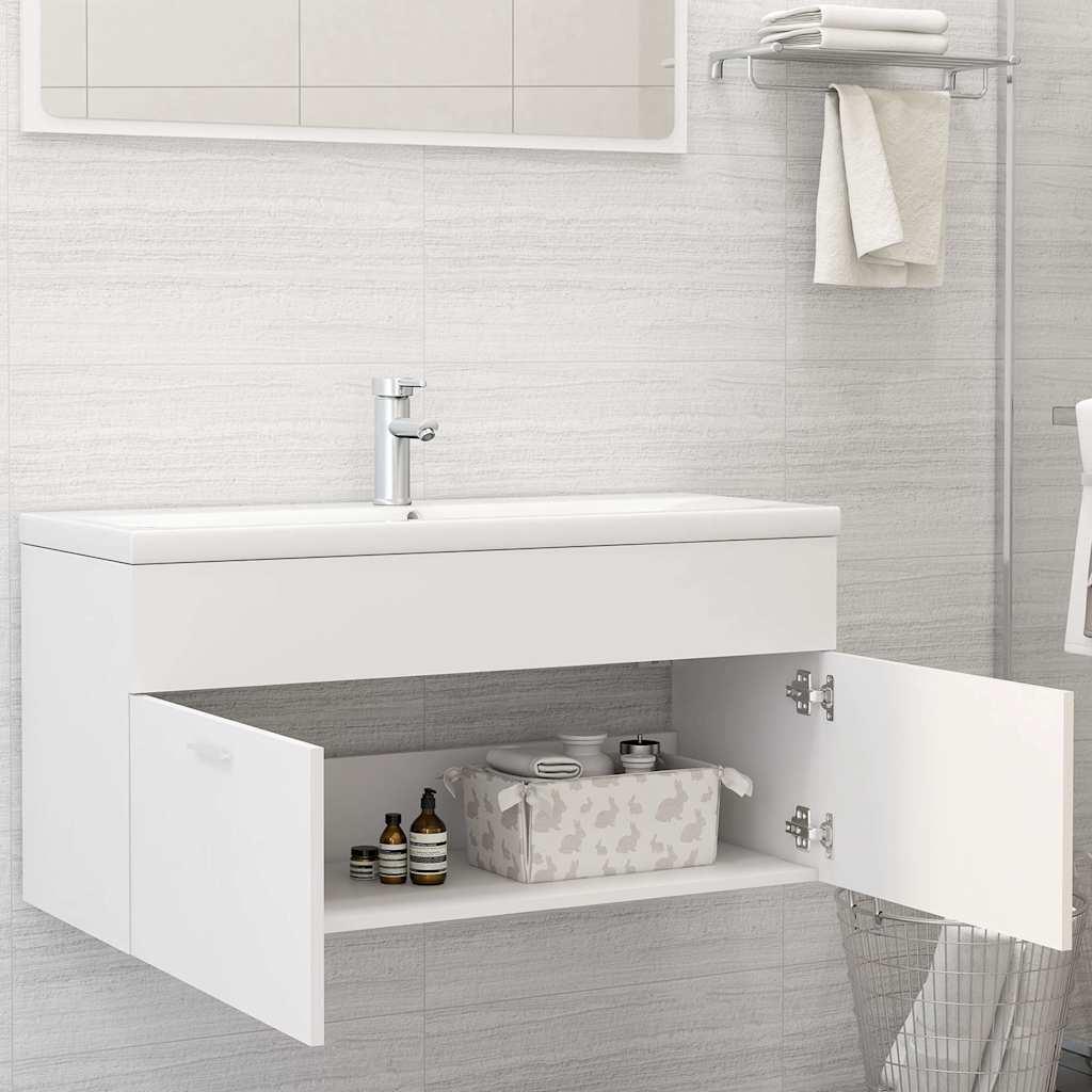 Armario para lavabo madera contrachapada color roble 63x30x54cm