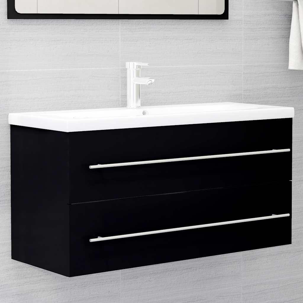 Armario para lavabo madera contrachapada gris Sonoma 63x30x54cm