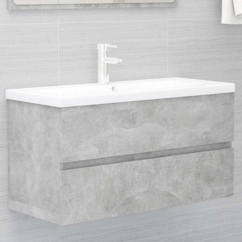 Armario para lavabo contrachapada gris hormigón