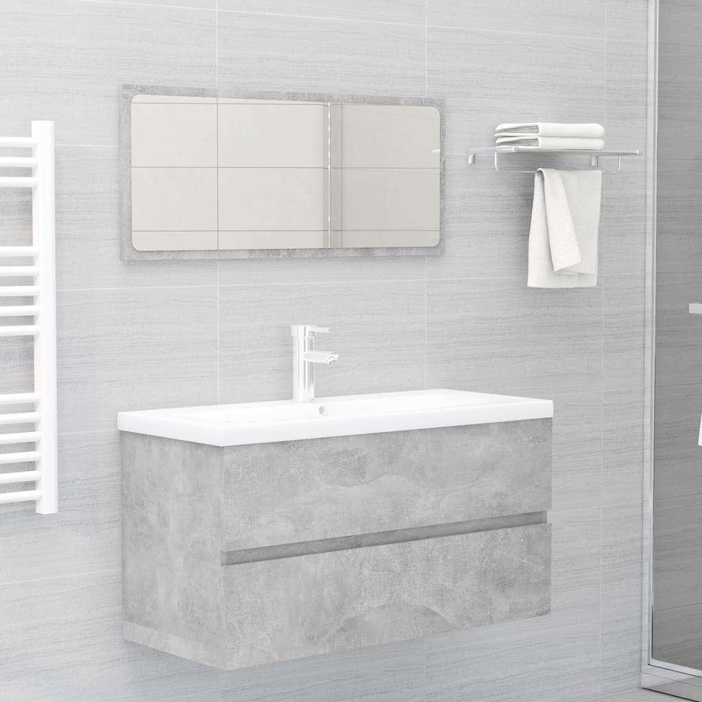 Armario para lavabo contrachapada gris hormigón