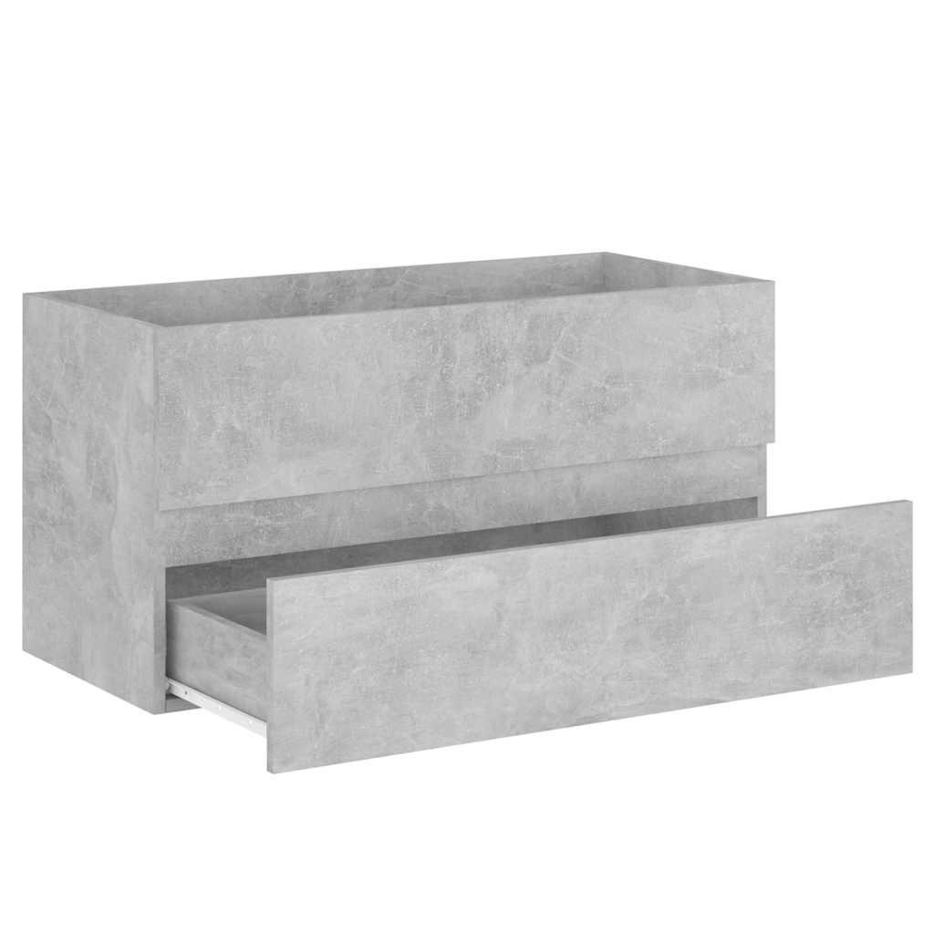 Armario para lavabo contrachapada gris hormigón