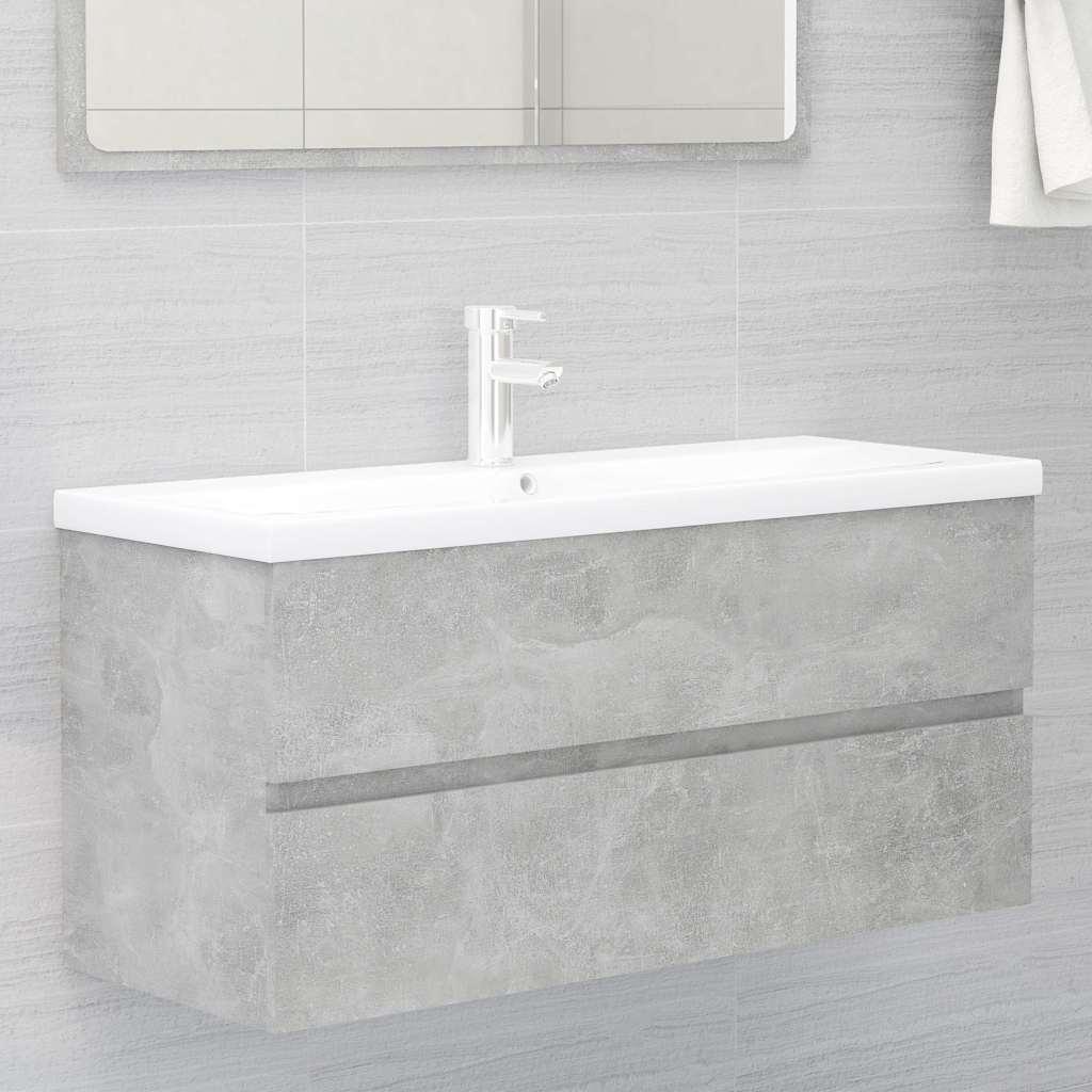 Armario para lavabo contrachapada gris hormigón