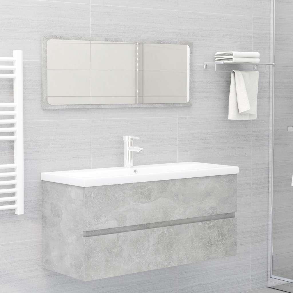 Armario para lavabo contrachapada gris hormigón