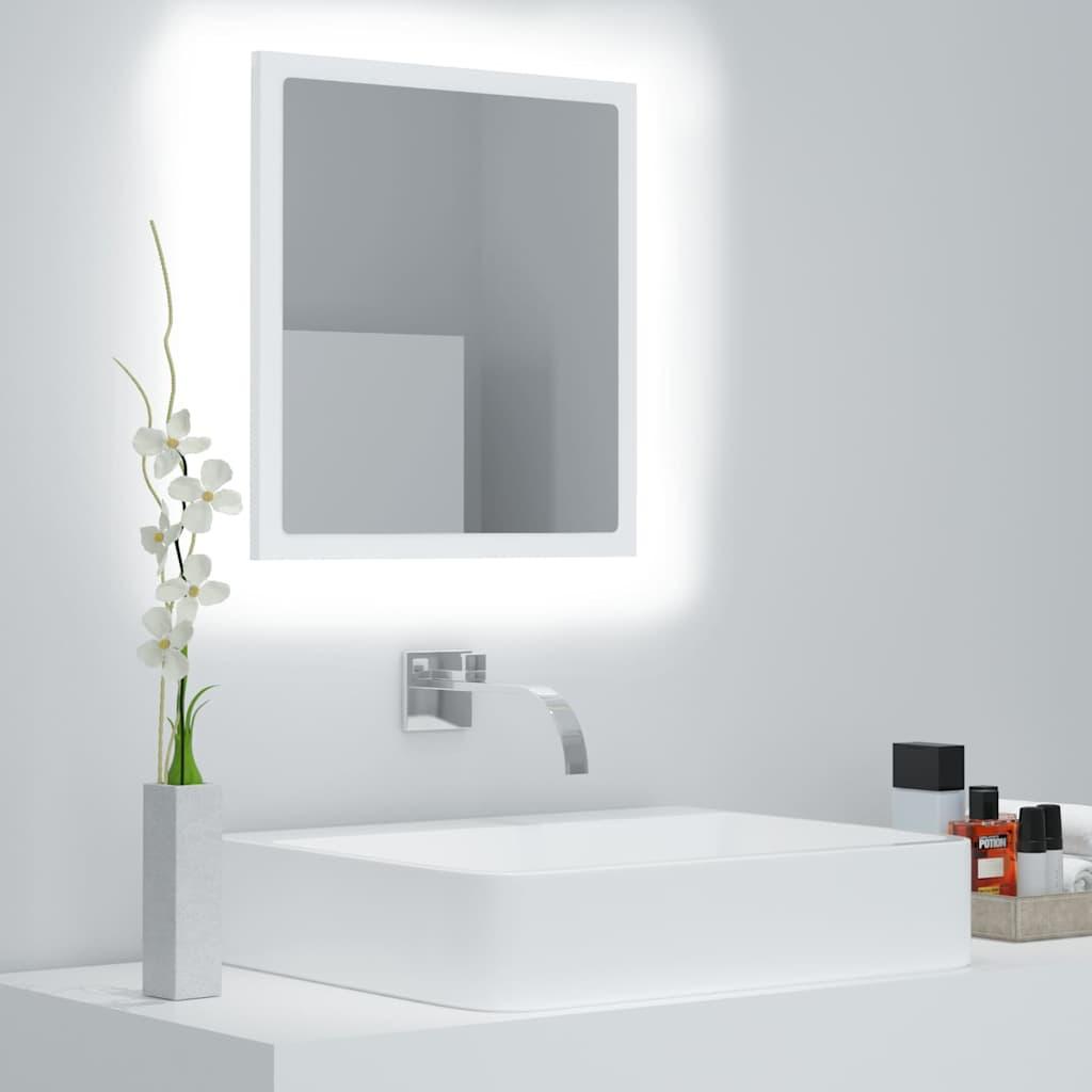 Espejo de baño LED acrílico color roble Sonoma 100x8,5x37 cm