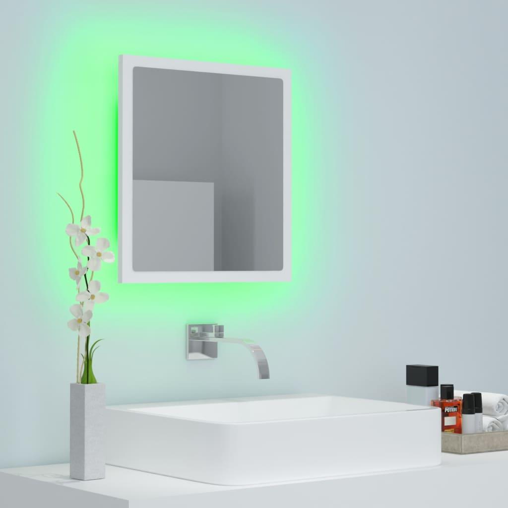 Espejo de baño LED acrílico color roble Sonoma 100x8,5x37 cm