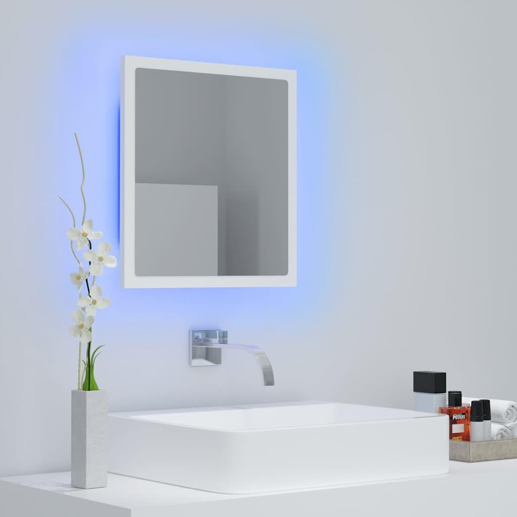 Espejo de baño LED acrílico color roble Sonoma 100x8,5x37 cm