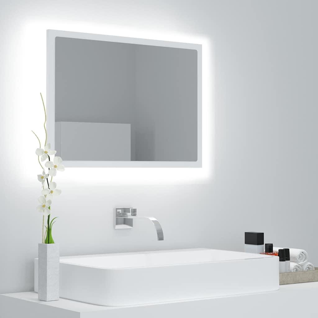 Espejo de baño LED acrílico color roble Sonoma 100x8,5x37 cm