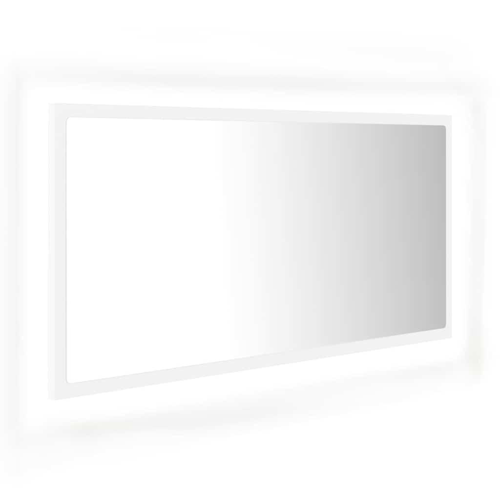 Espejo de baño LED acrílico color roble Sonoma 100x8,5x37 cm