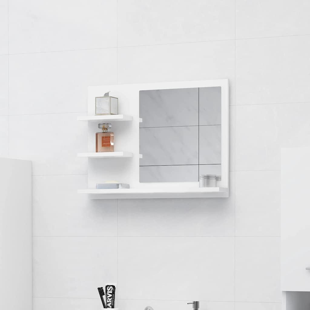 Espejo de baño madera contrachapada roble ahumado 60x10,5x45 cm