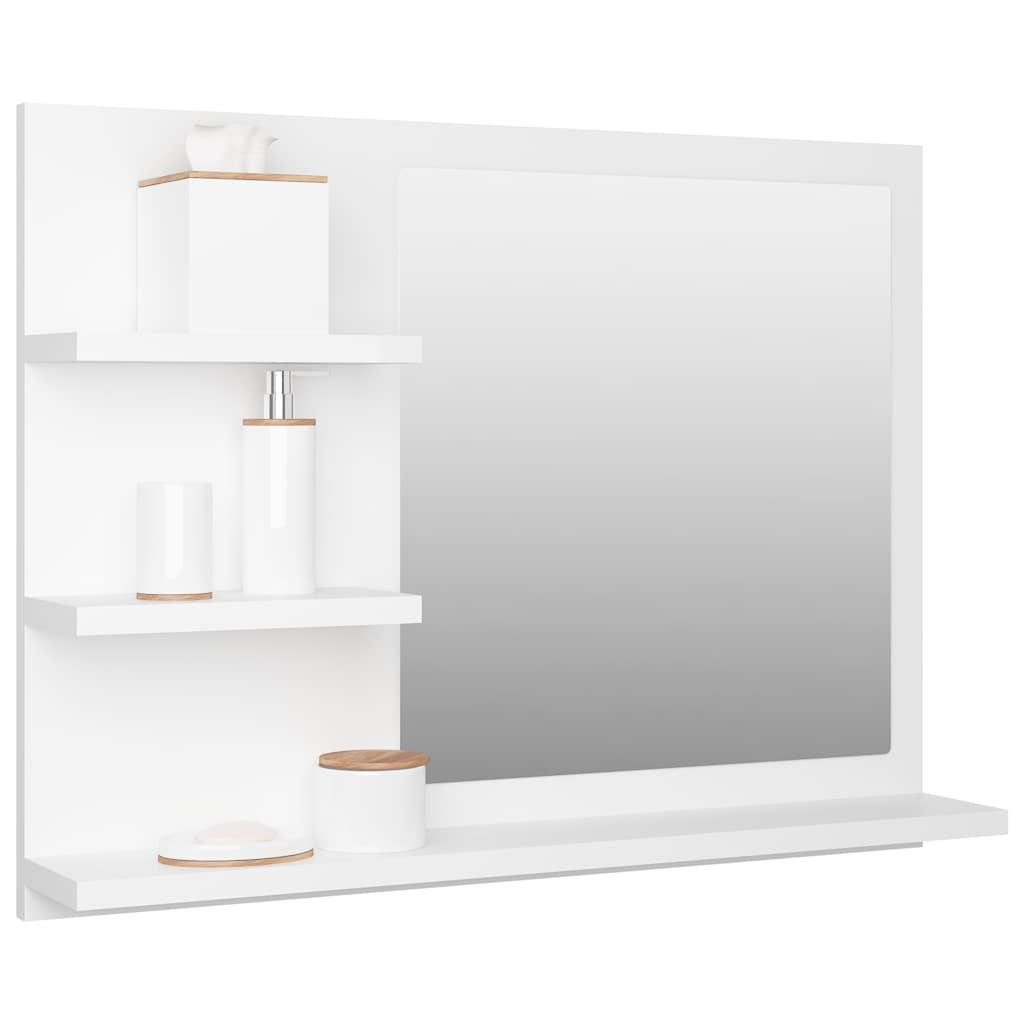 Espejo de baño madera contrachapada roble ahumado 60x10,5x45 cm